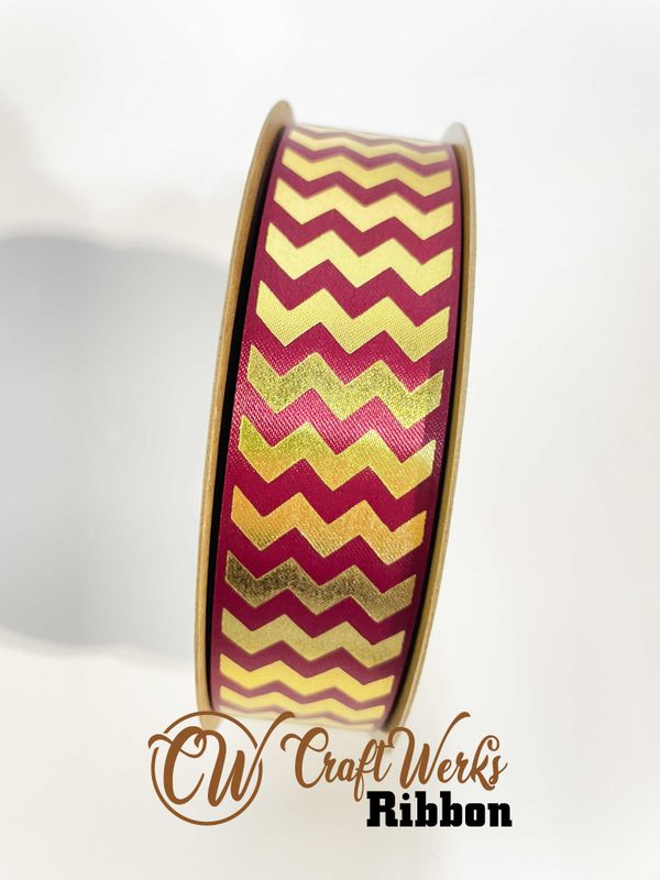 Bold Chevron stripes custom imprint ribbon- size 9