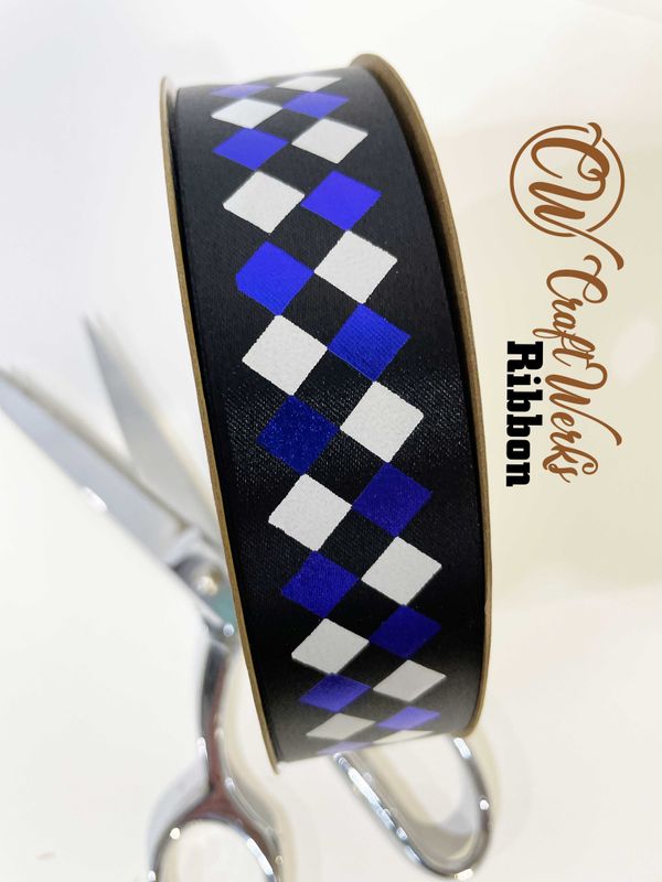 Dazzling Diamonds  Custom imprinted ribbon- TWO color print- SIZE 9