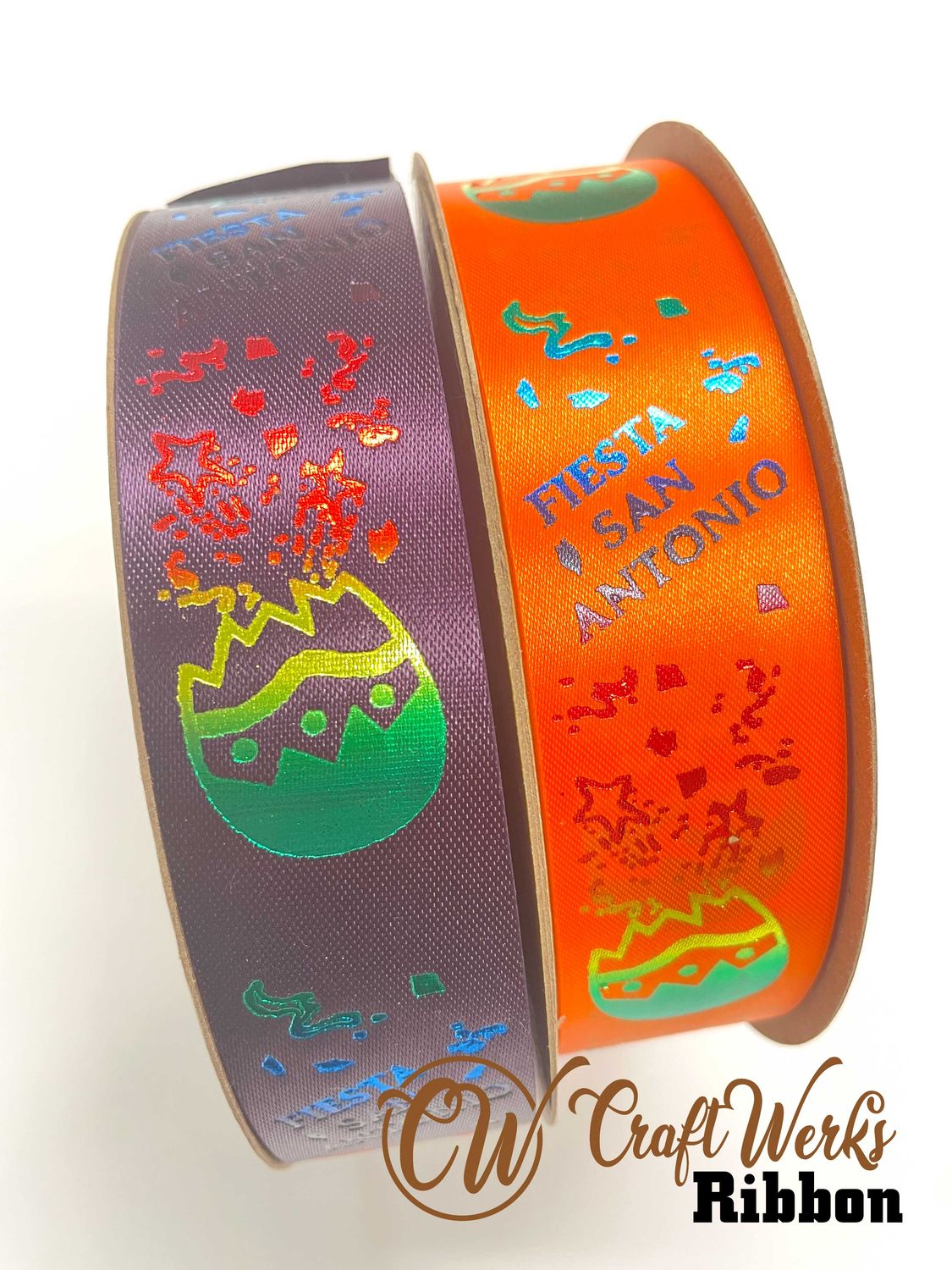 Cascarones eggs Fiesta San Antonio custom imprint ribbon