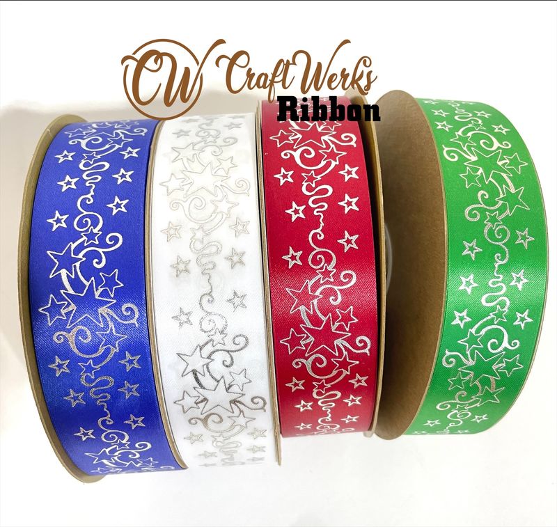 Stars &amp; Scrolls custom imprint ribbon
