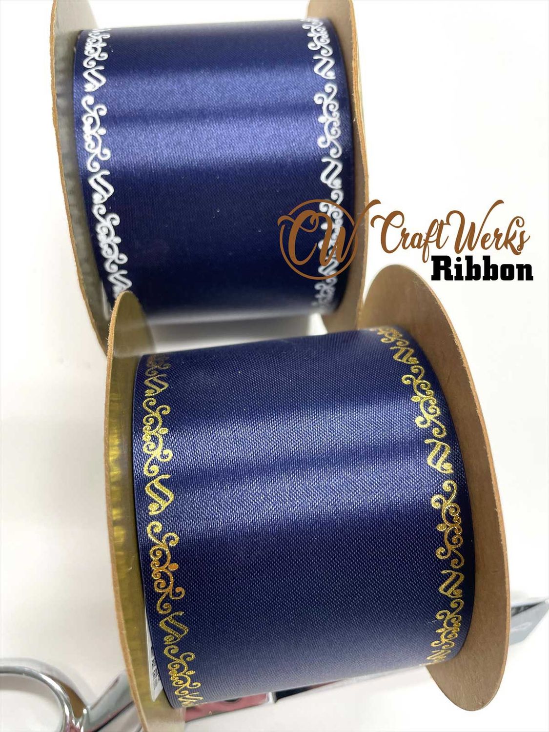 Scrolls Border custom imprint ribbon, size ribbon: size 16 (2&quot;)