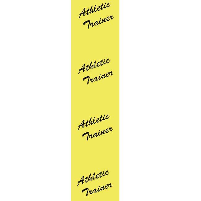Athletic Trainer slant text custom imprint ribbon- size 9