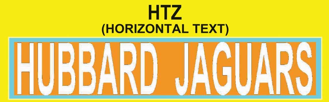 Mascot Name/phrases Horizontal text custom imprint ribbon
