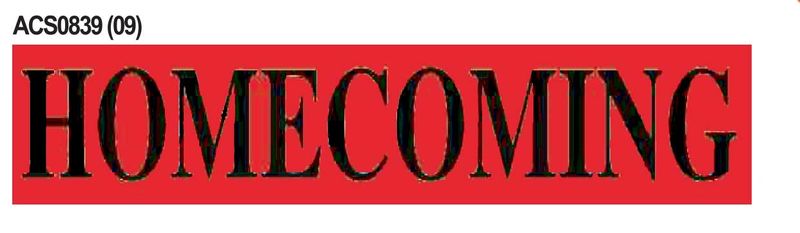 Homecoming Horizontal block text custom imprint ribbon- size 9