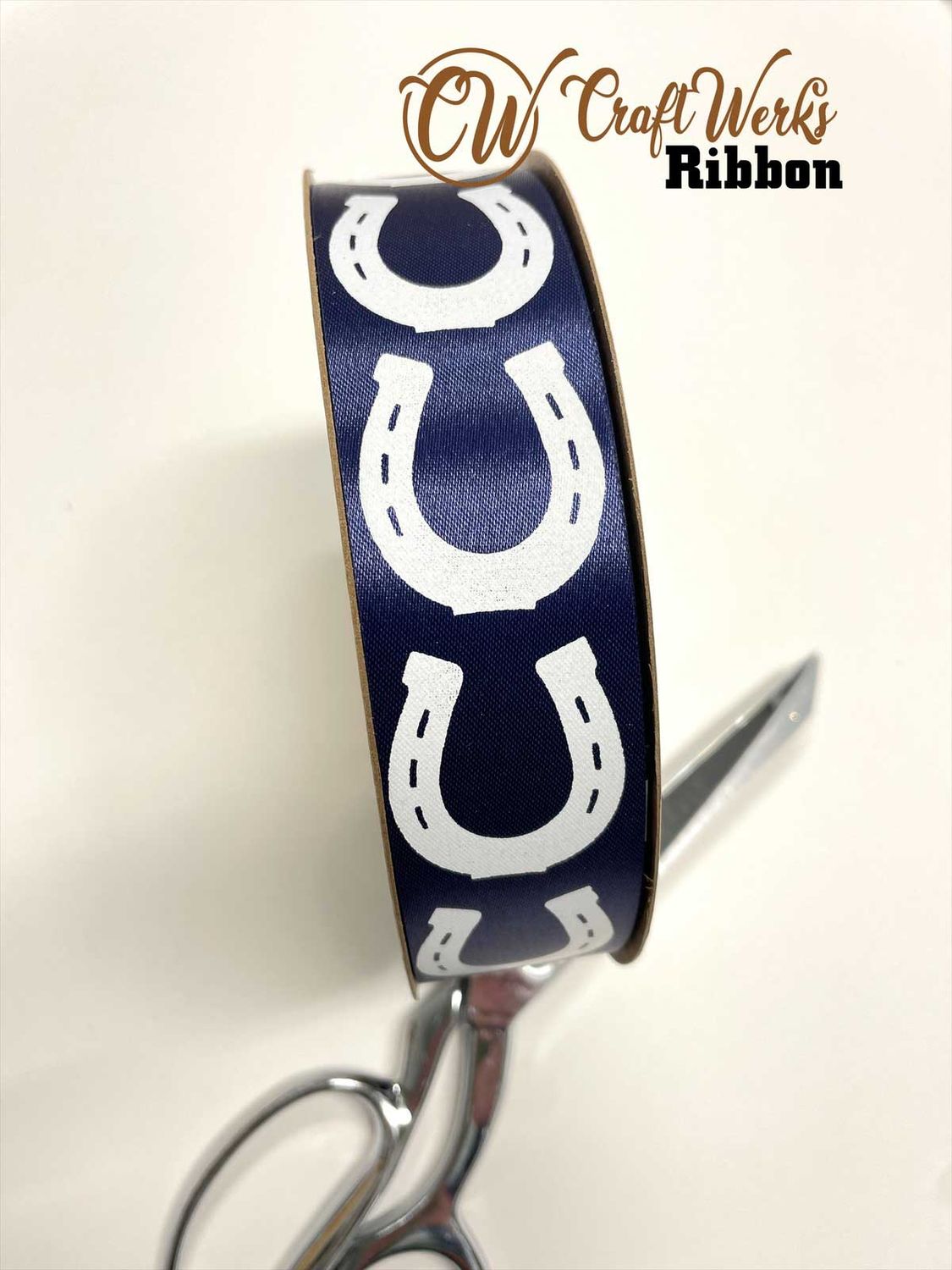 Bold Horseshoes custom imprinted ribbon