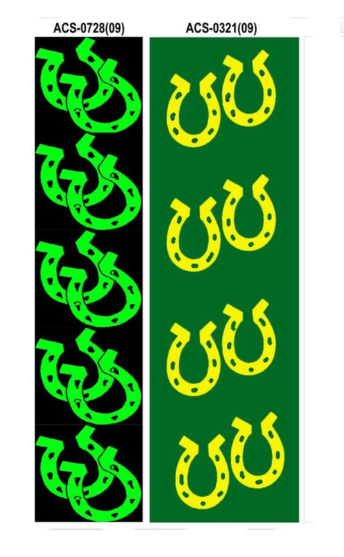 Double Horseshoes custom imprint ribbon- size 9 - 2 styles