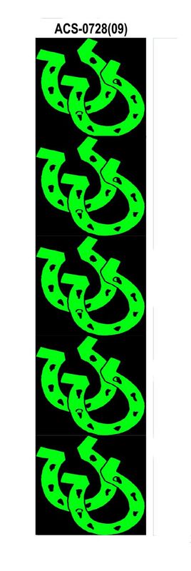 Double Horseshoes custom imprint ribbon- size 9 - 2 styles