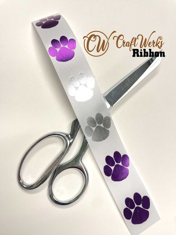 Bold Paws Custom imprinted ribbon- TWO color print- SIZE 9