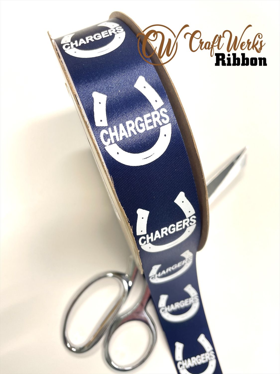 Horseshoes with Mascot name custom imprint ribbon- size 9