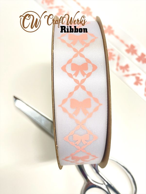 Coquette Bows in diamonds custom imprint ribbon- size 9