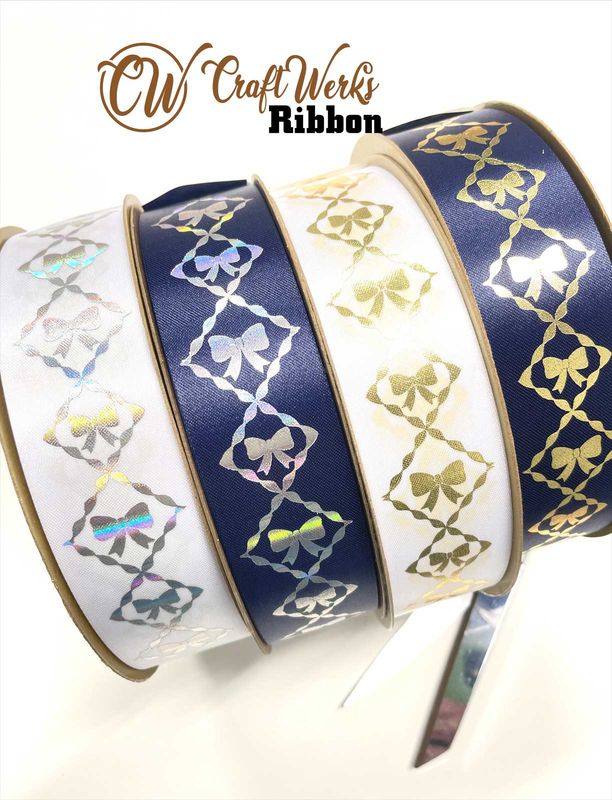 Coquette Bows in diamonds custom imprint ribbon- size 9