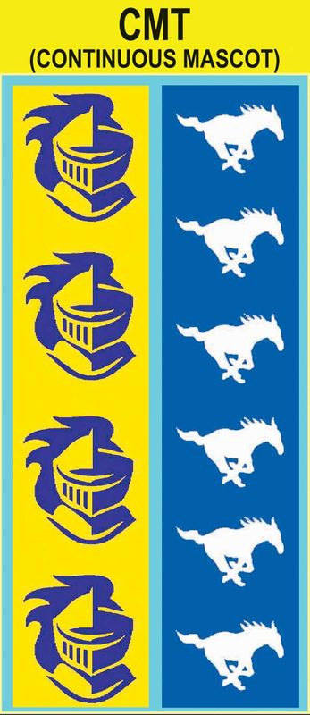 Continuous mascot graphic custom imprint ribbon- A-L