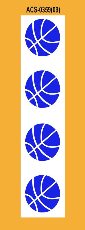 Basketballs repeating custom imprint ribbon- size 9