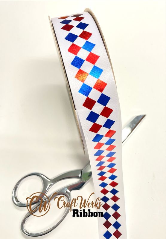 Dazzling Diamonds  Custom imprinted ribbon- TWO color print- SIZE 9