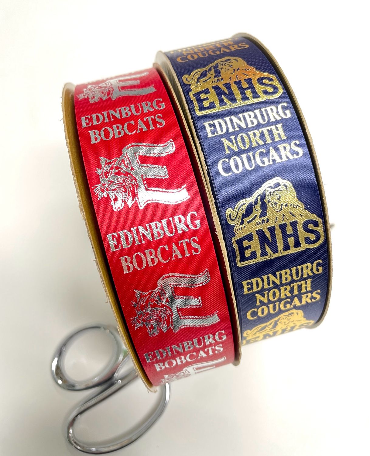School Name with Mascot/logo custom imprint ribbon