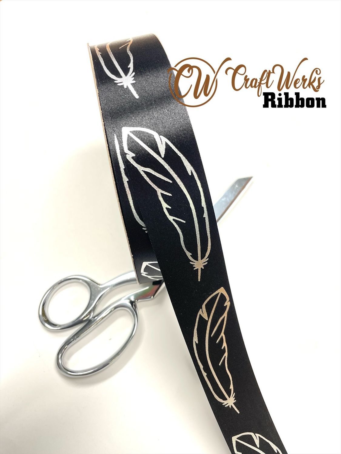 Feathers custom imprint ribbon- size 9