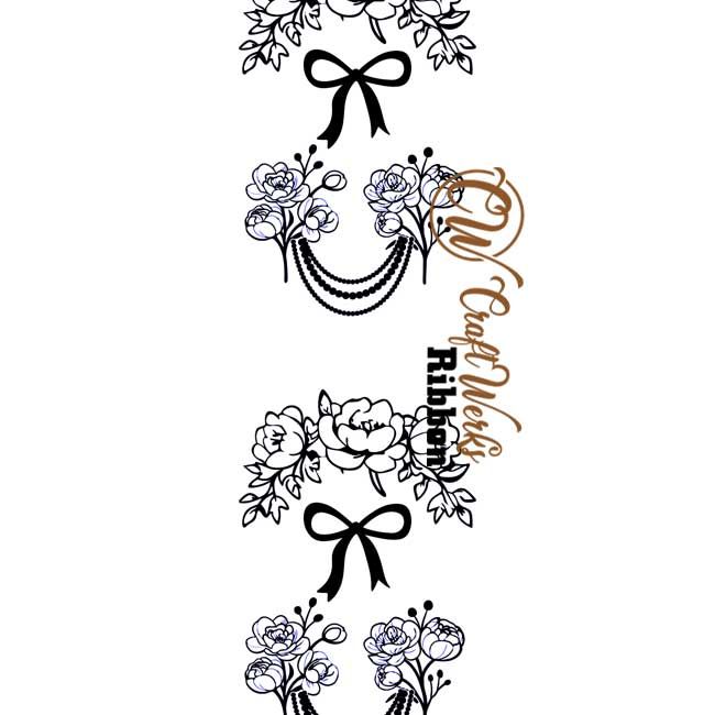 Peonies &amp; Pearls Custom imprinted ribbon