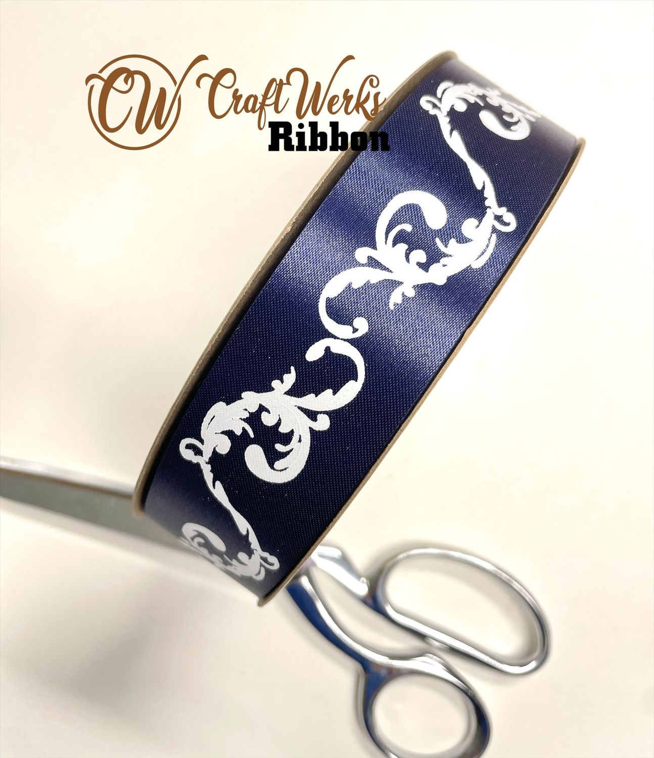 Flourish custom imprint ribbon, size ribbon: size 5 (7/8&quot;)