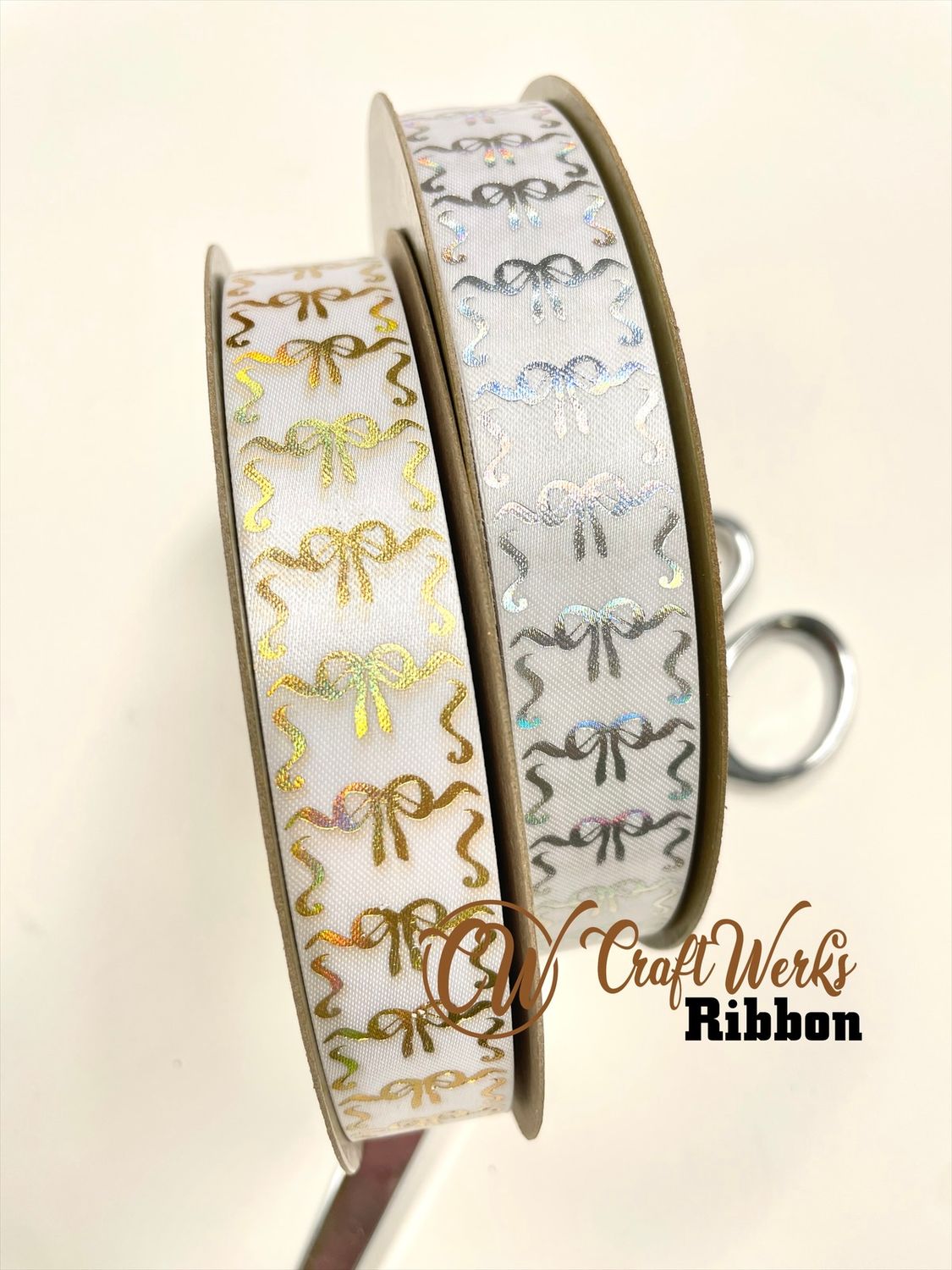 Bow lappe Bows &amp; streamers custom imprint ribbon, size ribbon: size 5 (7/8&quot;)