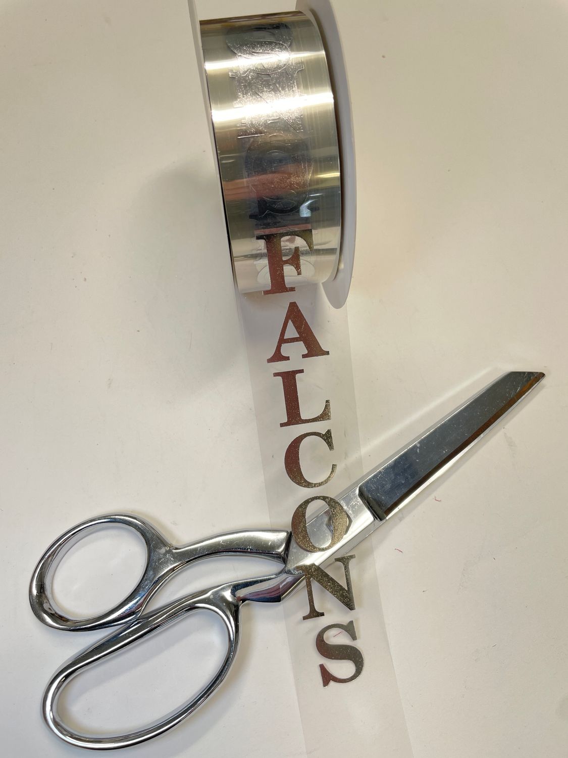 Pre-printed Silver Full Border on Clear ribbon- size 9