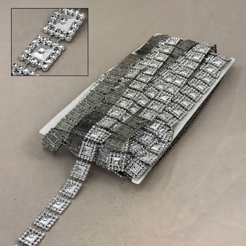 Square trimming Silver bling, 10 yards