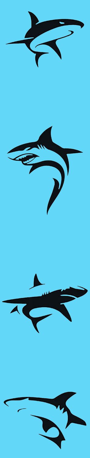 Shark Surge imprint ribbon- size 9