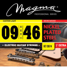 Magma GE130N Nickel plated EG strings 009-042 Custom Light. Order code: MAG10000390