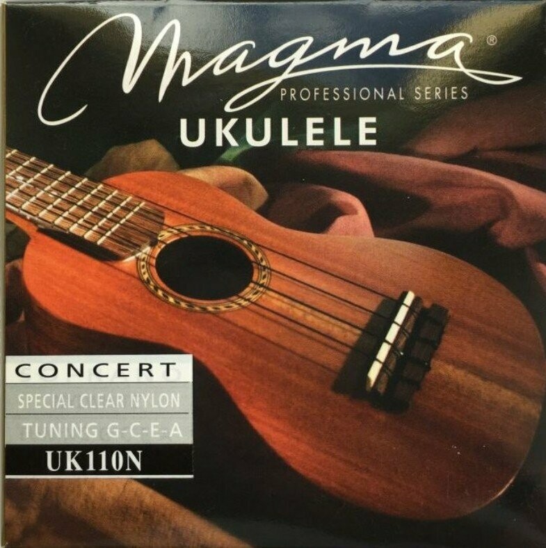 Magma UK110N clear nylon concert ukulele strings. Order code: MAG22000210