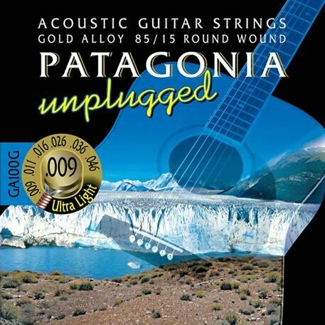 Magma GA110G "Patagonia" Gold Alloy acoustic guitar strings. Extra Light. Order code: MAG2000320