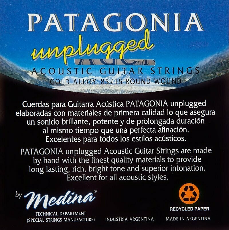 Magma GA130G "Patagonia" Gold Alloy acoustic guitar strings. Light+. Order code: MAG4000320