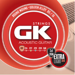 GK 2030 strings for Acoustic Guitar Extra Light 010. Order Code: GK3000350