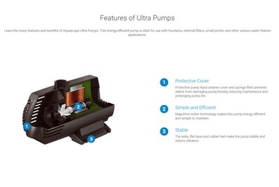 2000 GPH Ultra Pond / Fountain Pump by Aquascape