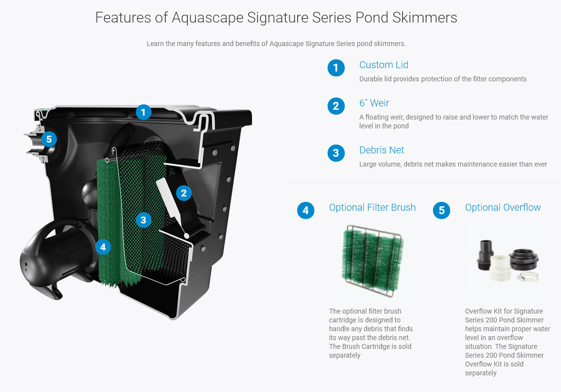 Aquascape Signature Series 200 Pond Skimmer
