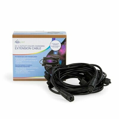 5-Outlet Color-Changing Light Extension Cable by Aquascape