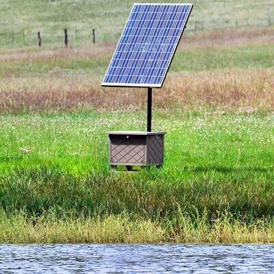 Solar Pond Aeration System with Battery Backup - Up to 1 Acre