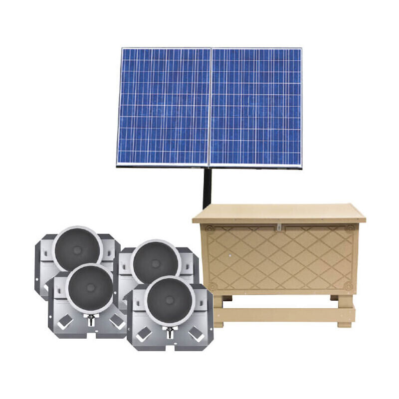 Solar Pond Aeration System with Battery Backup - Up to 4 Acres