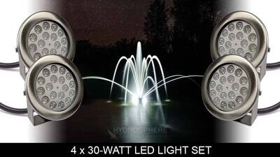 4 x 30-Watt LED Light Kits For Fusion Series Fountains by Aqua Control