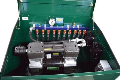 2 HP High Pressure Rocking Piston Pond Aeration System with 6 Diffusers