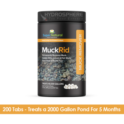 MuckRid - Muck & Sludge Reducer, Size: 200 Tablets