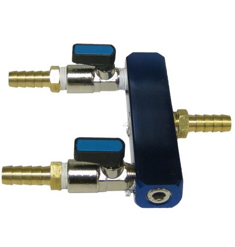 2-Way Air Splitter With Valves - 3/8" x 3/8"