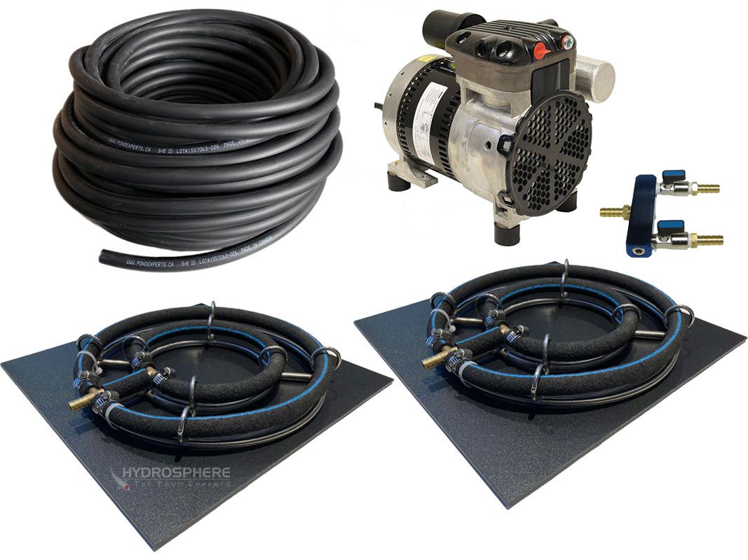 Tempest 2 - 1/4 HP Deep Water Aeration Kit With 2 Diffusers for Ponds up to 2.5 Acres