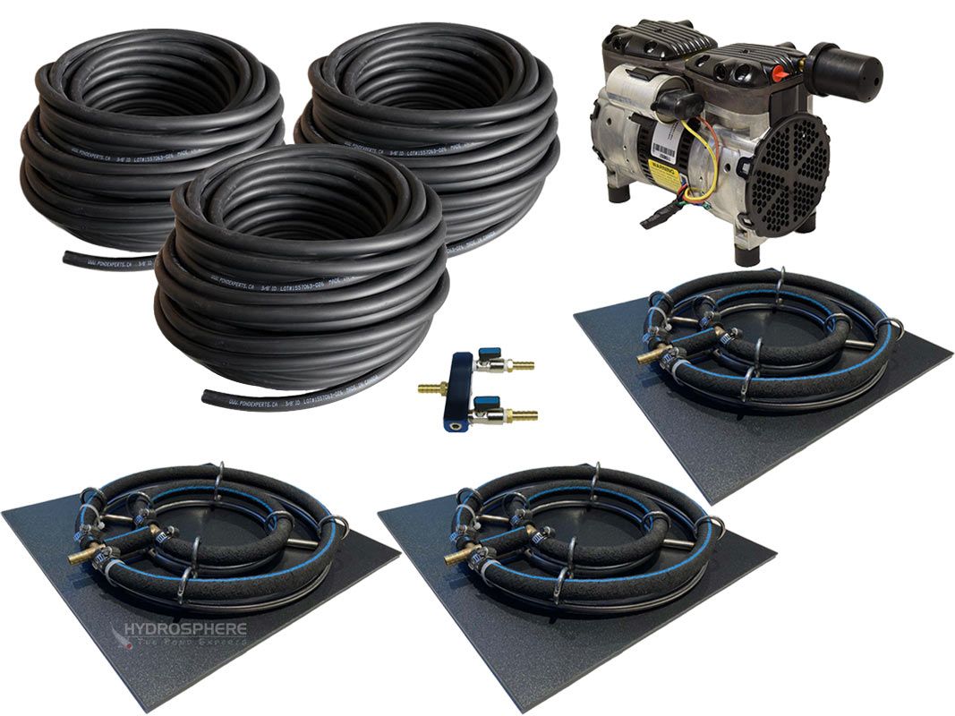 Tempest 4 - 1/2 HP Deep Water Aeration Kit With 3 Diffusers for Ponds up to 4.5 Acres