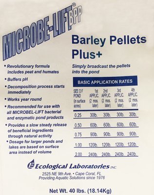 Barley Straw Pellets Plus 40 lb Application Rates