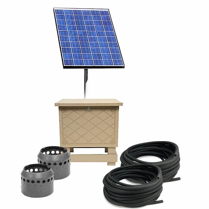 Solar Pond Aeration System with Battery Backup Up to 2 Acres Pond