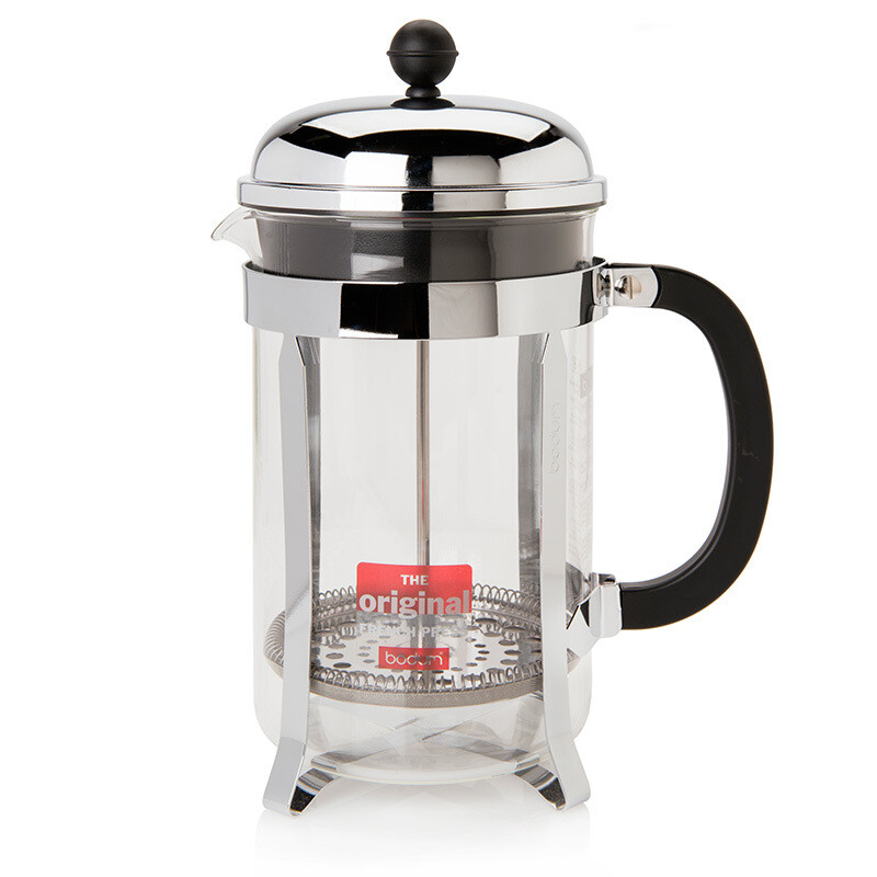 Bodum Chambord 12-Cup French Press Coffeemaker, Chrome