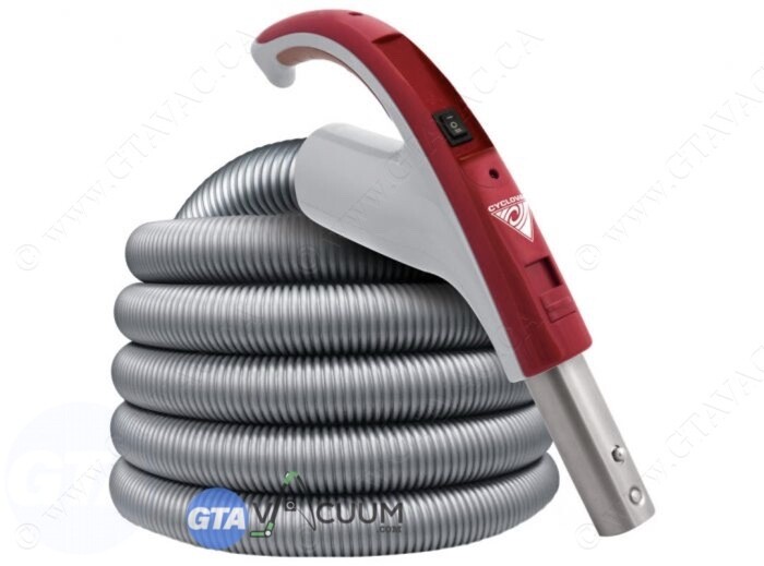 Cyclovac Electric Hose With On/OFF Switch - Silver Cyclovac Electric Hose With On/OFF Switch - Silver