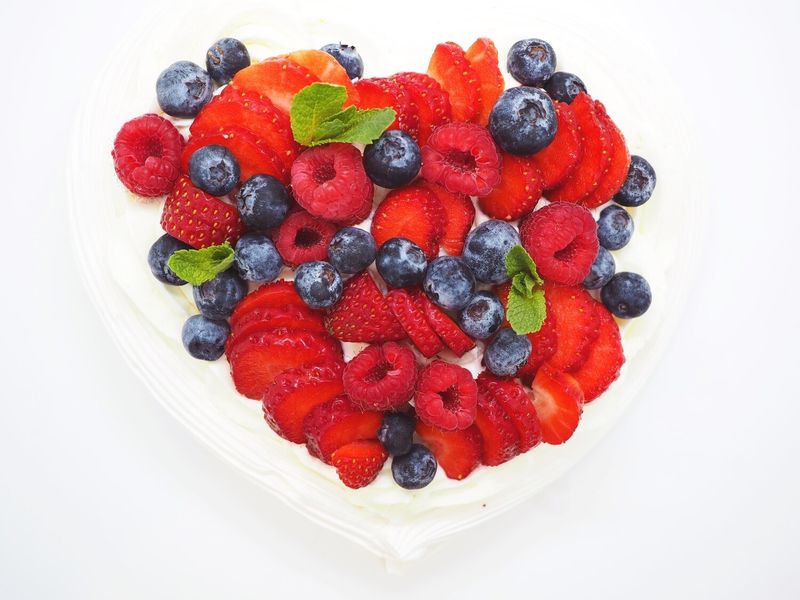 Südamekujuline Pavlova tort