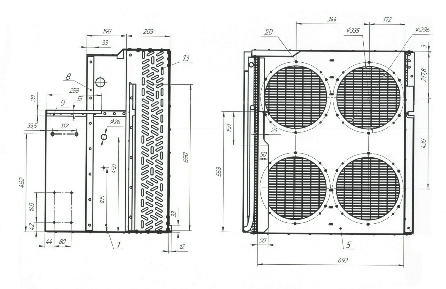 Air conditioner radiator Setra
