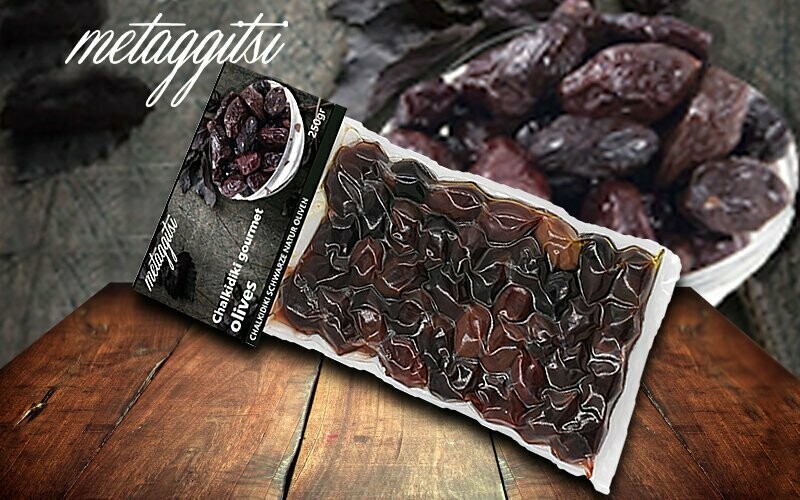 Schwarze Oliven, 
naturbelassen, 500 g Vakuumpack