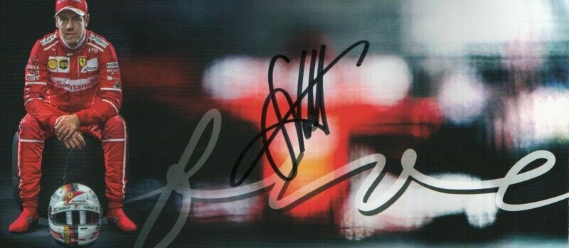 Sebastian VETTEL Signed Fan Club card